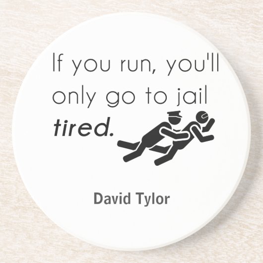 Cops Jokes Zandsteen Onderzetter (Voorkant)