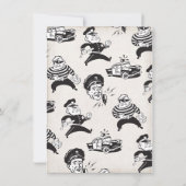 Cops & Robbers Birthday Party Invitation Kaart (Achterkant)