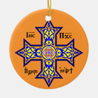 Coptic Cross-kerstversiering Keramisch Ornament
