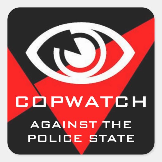 Copwatch Square sticker (Voorkant)