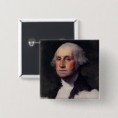 Copy Anthaeneum George Washington, Gilbert Stuart Vierkante Button 5,1 Cm (Voorkant /achterkant)