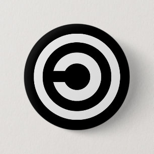 Copyleft - de informatie wil vrij zijn ronde button 5,7 cm