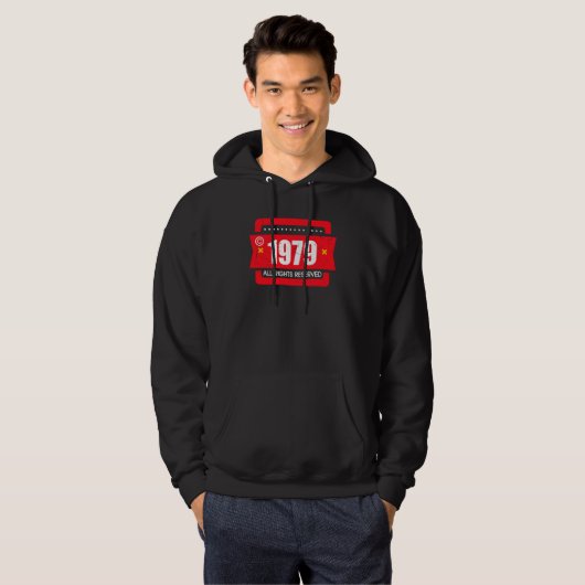 Copyright 1979 All Rights Reserve Hoodie (Voorkant volledig)