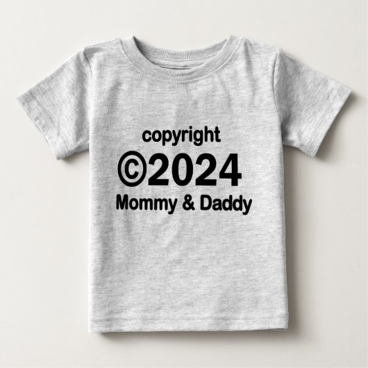 Copyright 2020 Maman et Papa Baby T-shirt (Devant)