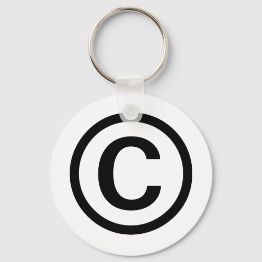 Copyright logo sleutelhanger (zwart) (Voorkant)