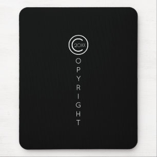 Copyright Modern Typografische Black Muismat