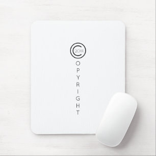 Copyright Modern Typografische White Muismat