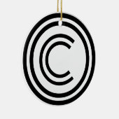 Copyright sign symbol keramisch ornament (Rechts)