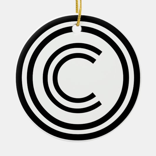 Copyright sign symbol keramisch ornament (Voorkant)