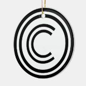 Copyright sign symbol keramisch ornament (Links)