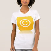 Copyright Symbol Yellow Womens T-Shirt (Devant)