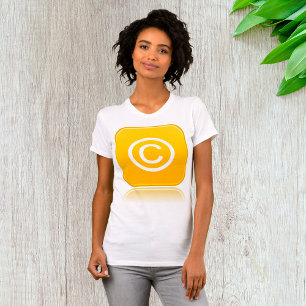 Copyright Symbool Gele vrouwen T-shirt