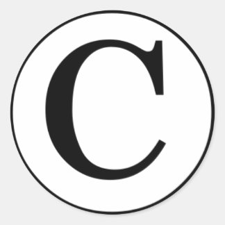 Copyright symbool... ronde sticker