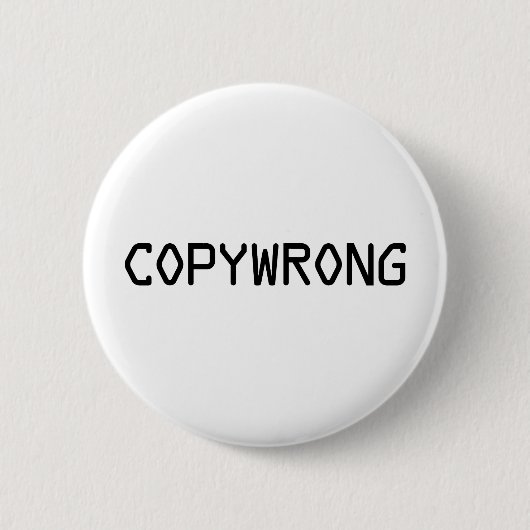 Copyverkeerd Ronde Button 5,7 Cm (Voorkant)