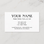 Copywriter Carte de visite - Cool Vintage (Dos)