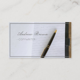 Copywriter Notebook Pen Visitekaartje