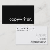 copywriter. visitekaartje (Voorkant / Achterkant)
