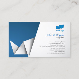 Copywriter Visitekaartje Origami Folds