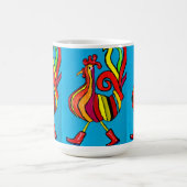 Coq avec bottes tasse de café (Centre)