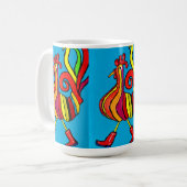 Coq avec bottes tasse de café (Devant gauche)