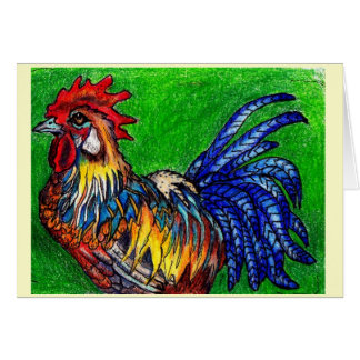 Coq avec le vert