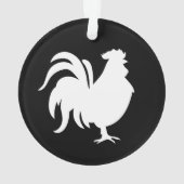 Coq chanceux blanc mignon minimaliste (dos)