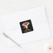 Coq cuisine mignonne ajouter Carré texte Sticker (Enveloppe)