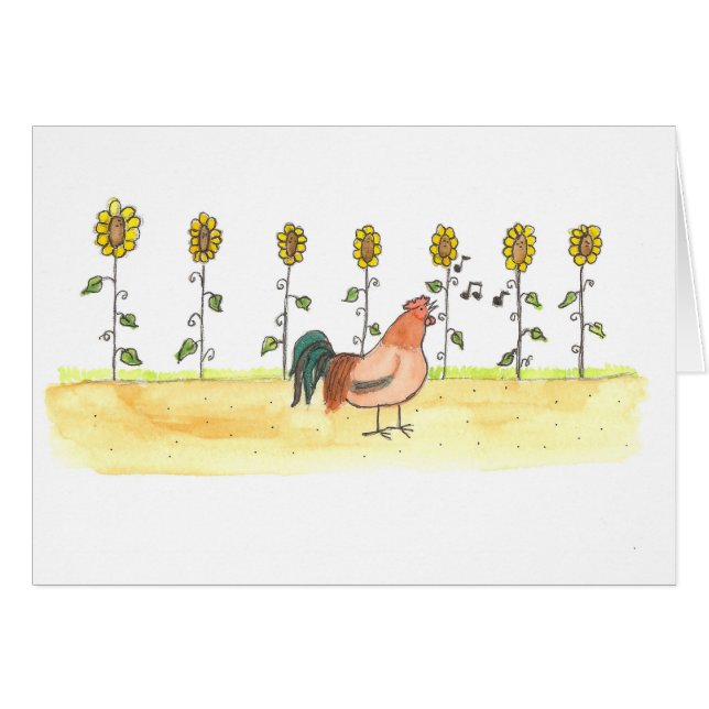 Coq dans les tournesols (Devant Horizontal)