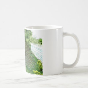 Coq dans un jardin Mug blanc