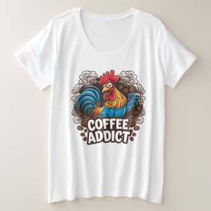 Coq d'art de mot d'accro au café drôle