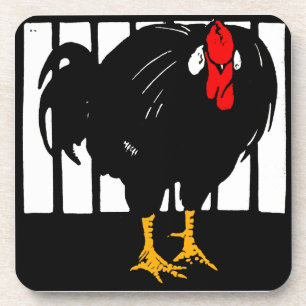 Coq de bois victorien sur Dessous de verre