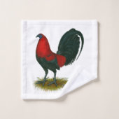 Coq de combat américain : Brun Rouge (Gant de toilette)