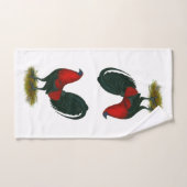 Coq de combat américain : Brun Rouge (Serviette à main)