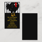 Coq de coupe victorienne carte de visite (Devant / Derrière)