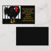 Coq de coupe victorienne carte de visite (Devant / Derrière)