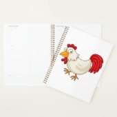 Coq de dessin animé Poule blanche (Devant avec enveloppe)