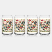 Coq en patchwork folklorique avec accents floraux (Dos)