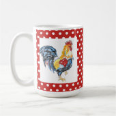 Coq et tasse à pois rouge (Gauche)