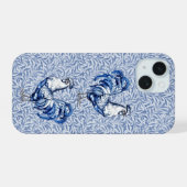 Coq Fancy Delft bleu et blanc (Verso Horizontal)
