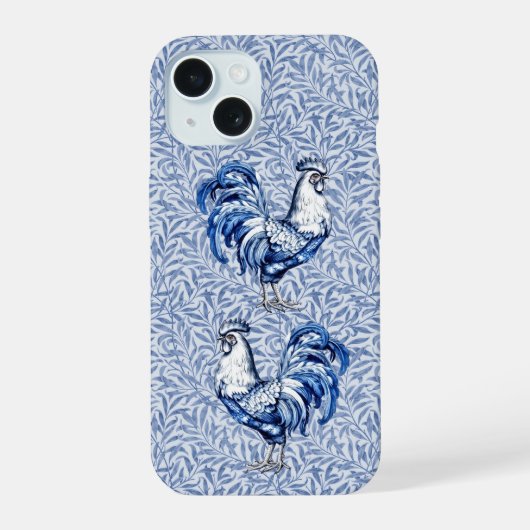 Coq Fancy Delft bleu et blanc (Verso)