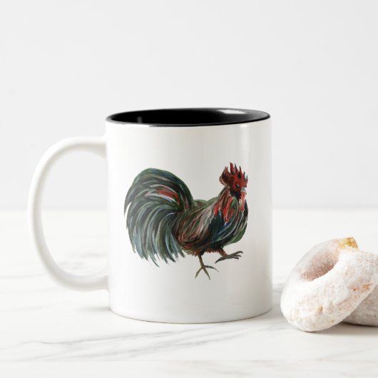 Coq Farm Illustration Mug (Avec donut)