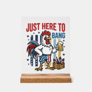 Coq Patriotique Feu d'Artifice Vintage Design de T