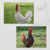 Coq personnalisable, carte de visite (Devant / Derrière)