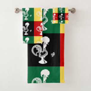 Coq portugais de Barcelos coloré motif