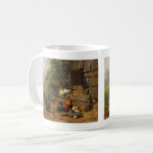 Coq vintage de pays et tasse de poulets (Devant gauche)