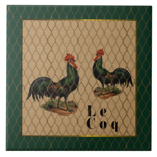 Coqs a la Ferme Tegeltje (Voorkant)