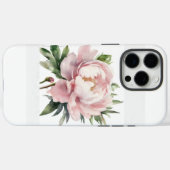 Coque à l'aquarelle imprimé de pivoine rose (Verso (horizontal))