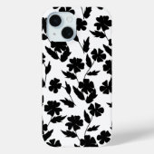 Coque à motifs floraux noir et blanc (Verso)