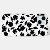 Coque à motifs floraux noir et blanc (Verso (horizontal))