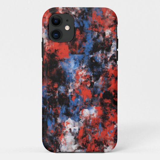 Coque Abstrait Red & Blue iPhone 11 (Dos)
